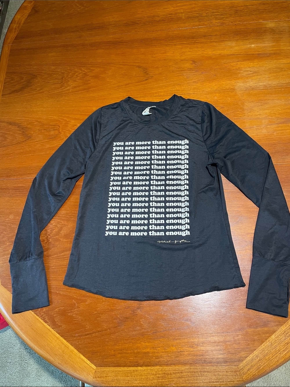Spiritual Gangster “You are a more than Enough “ black long sleeve tee shirt